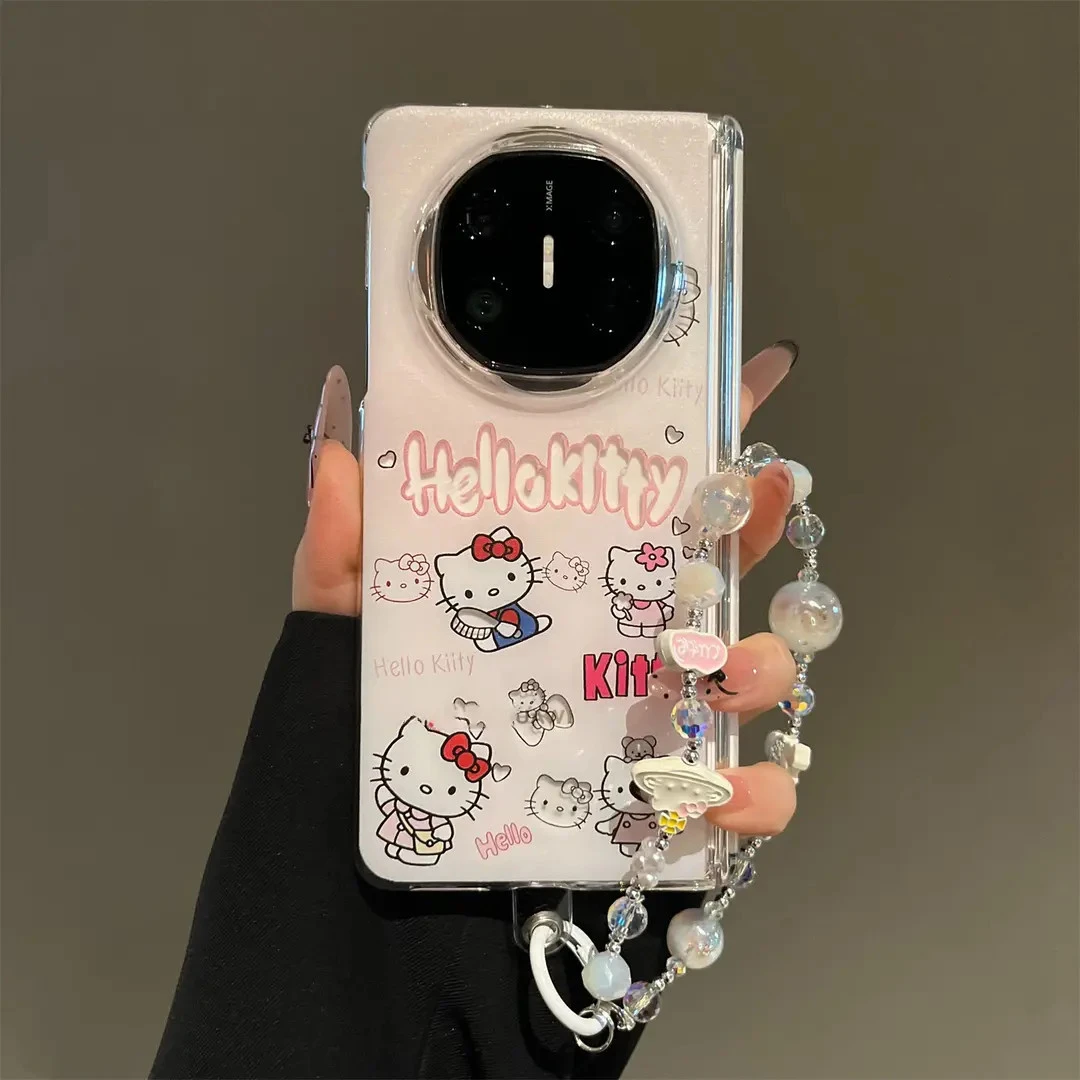 可爱kitty猫卡通适用华为MateX6折叠手机壳X5防摔X3磁吸中轴防摔