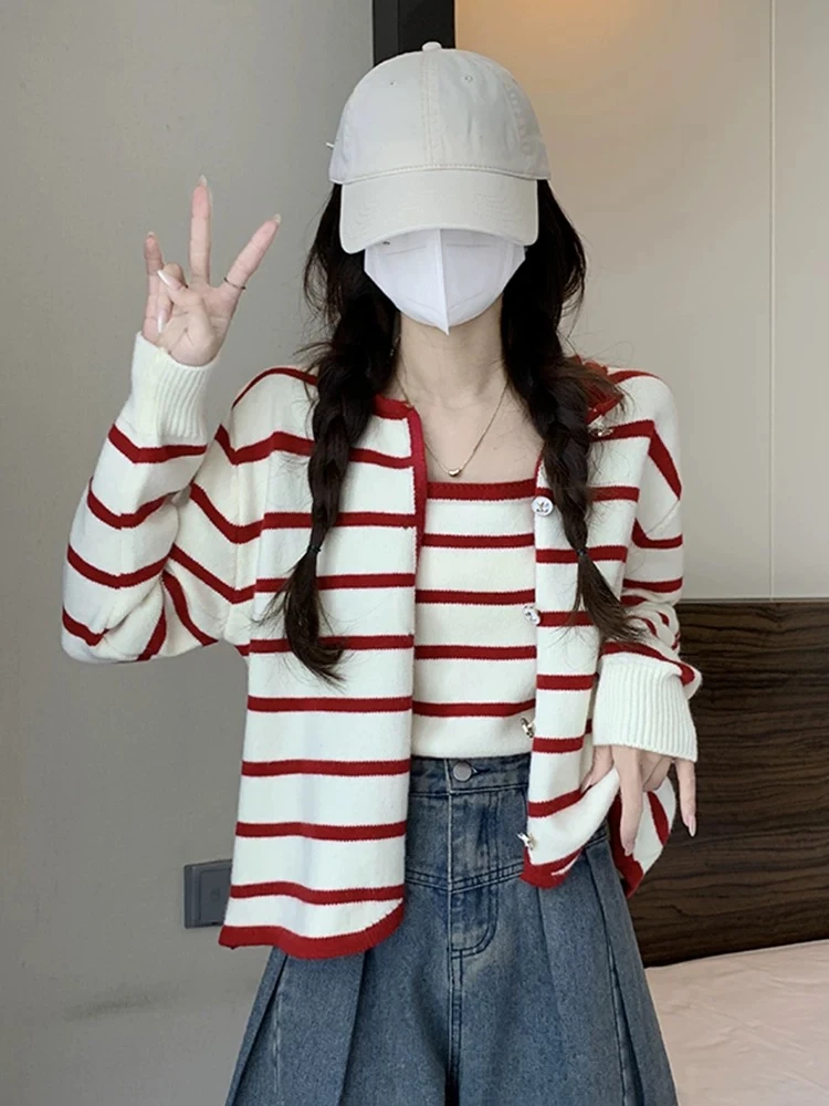 【101-135】2025年新款毛衣针织女洋气简约裙子一整套春秋长袖温柔