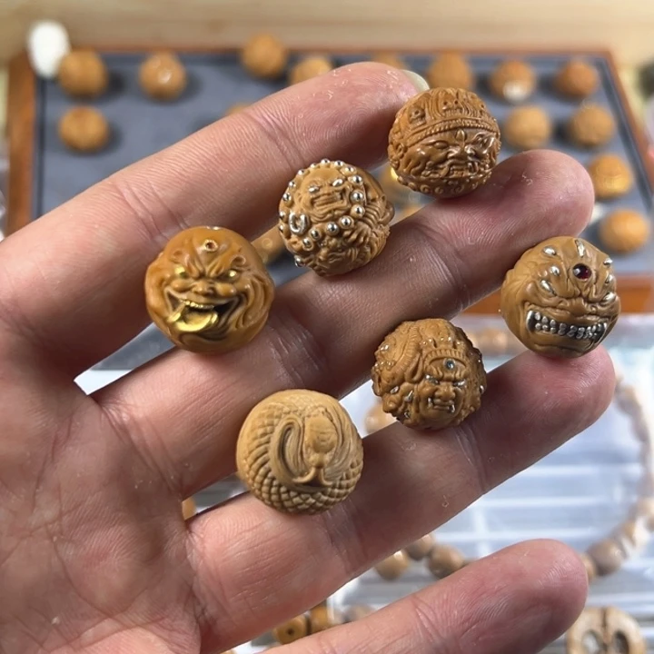 核桃手串/手链满镶满工6颗