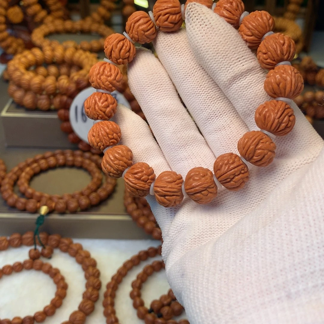 桃核手串就*你秦岭龙纹