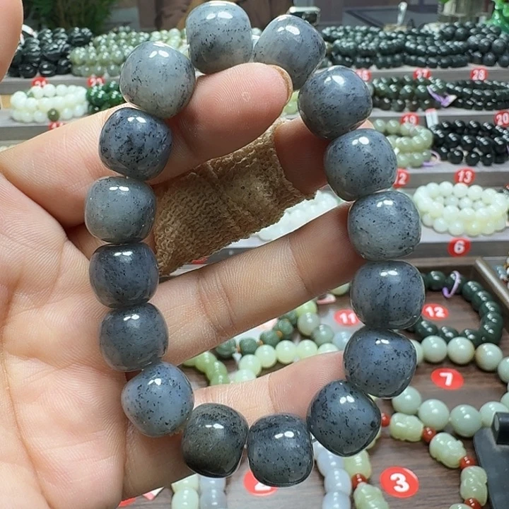 未镶嵌手链和田玉新疆青花老型卡14