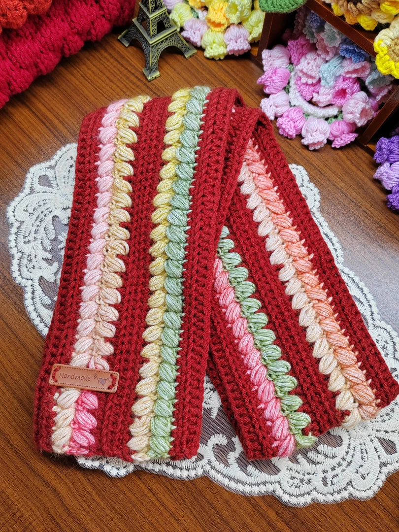 【材料包】麦穗花8股情人棉蛋糕线围巾手工编织自制DIY材料包