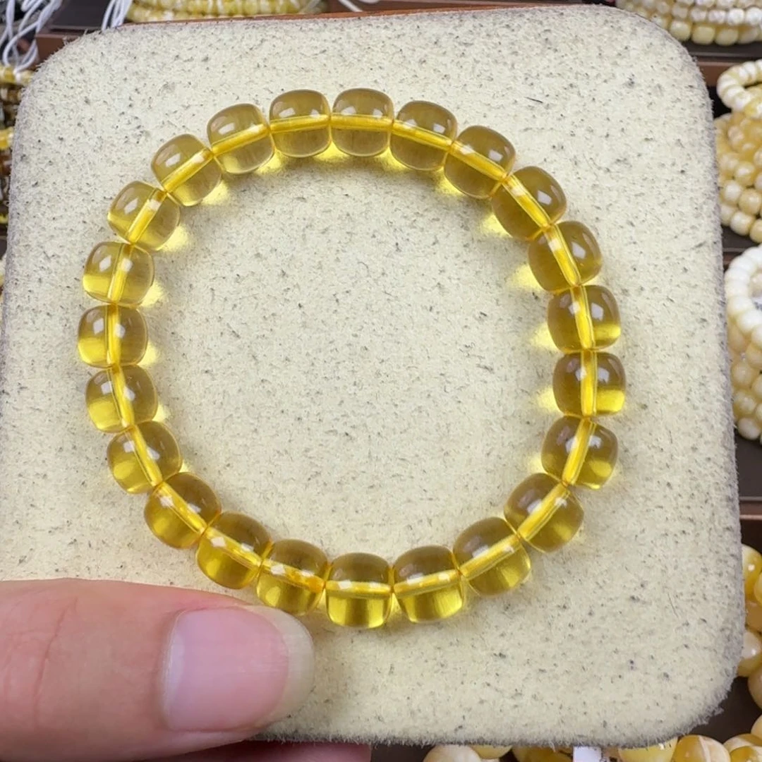 未镶嵌琥珀手链9.1mm裸发