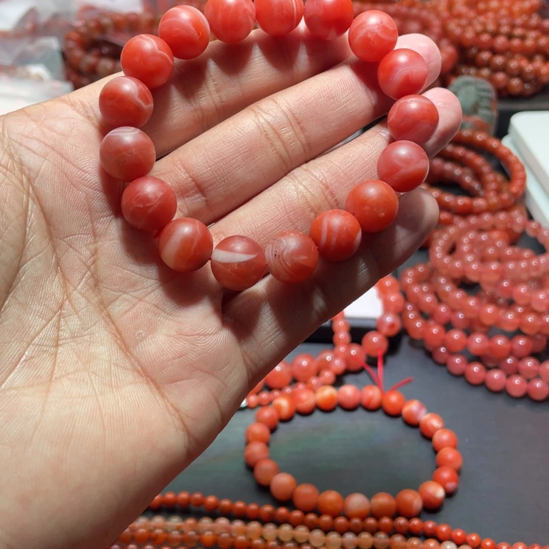 南红玛瑙手链未镶嵌