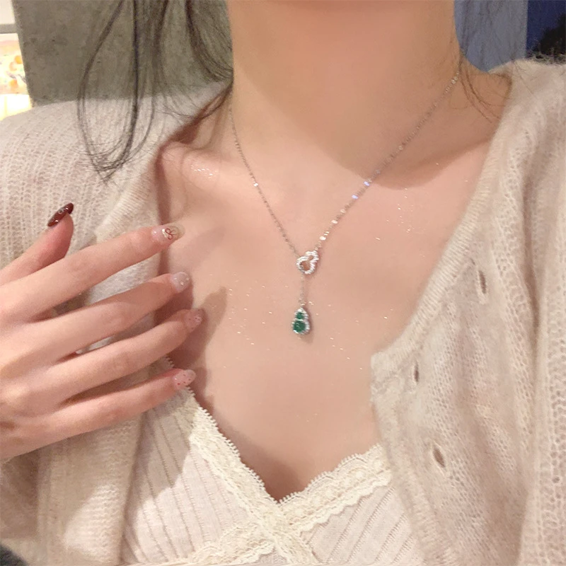 钛钢项链钛钢福禄双至新中式葫芦母亲节钛钢项链女款氛围感