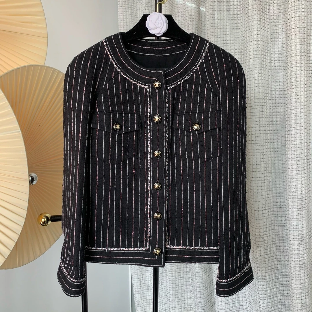 99新 Chanel/香奈儿  竖条纹外套34码