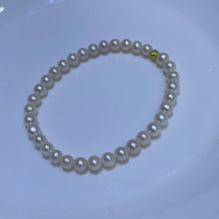 淡水珍珠颈饰银S925镶嵌