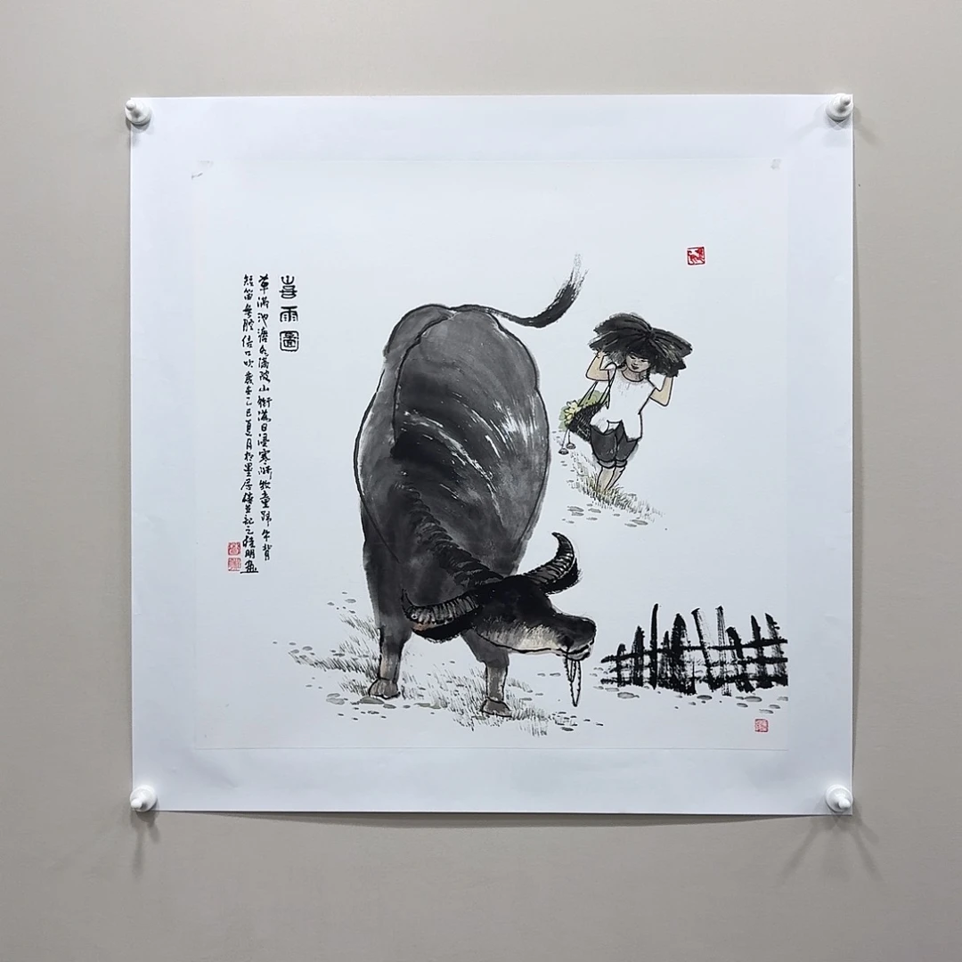 国画莫桂明纯手绘作品69✖️69 终身保真