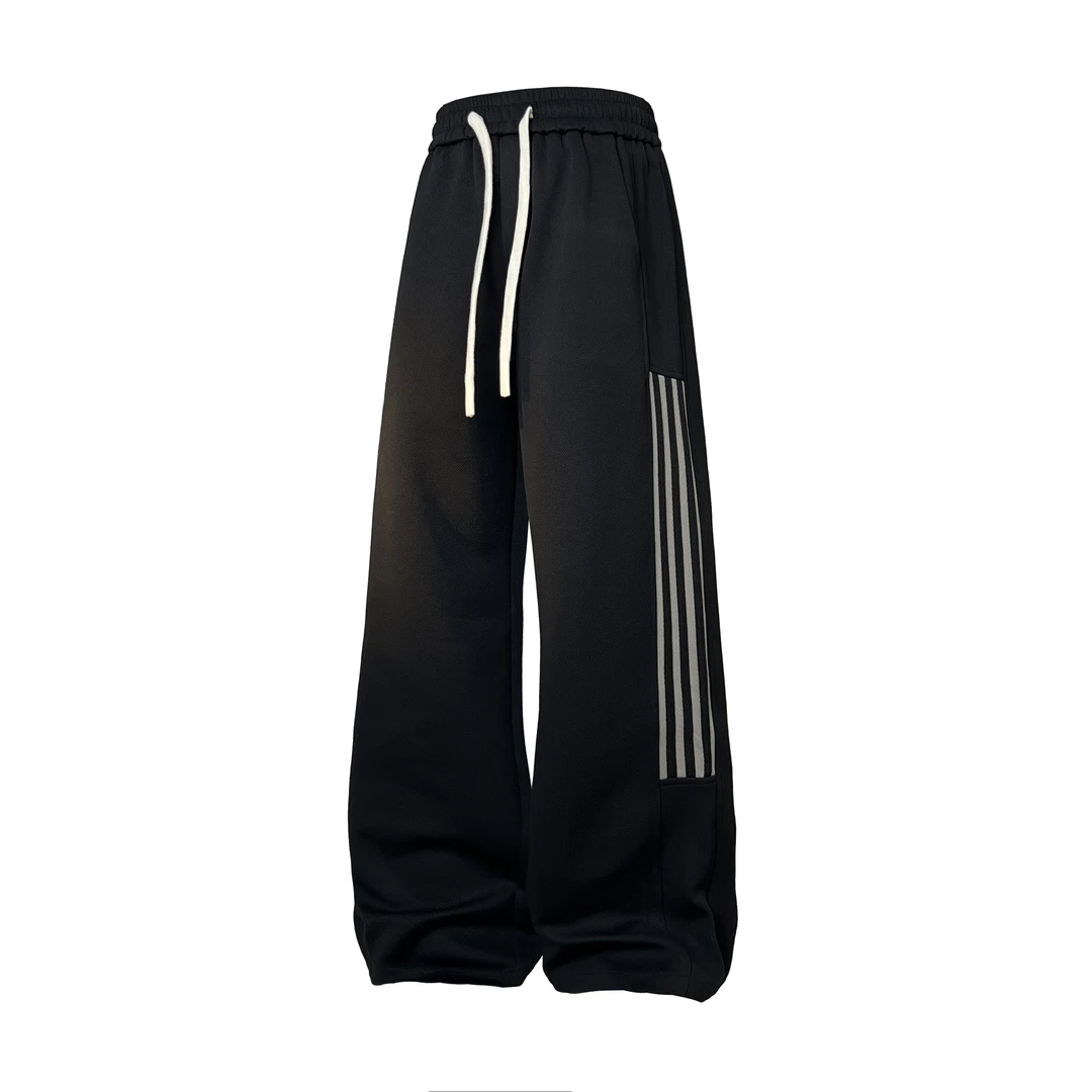 MTVO迈特优美式复古潮牌松紧腰直筒休闲裤季潮流宽松百搭直筒长裤