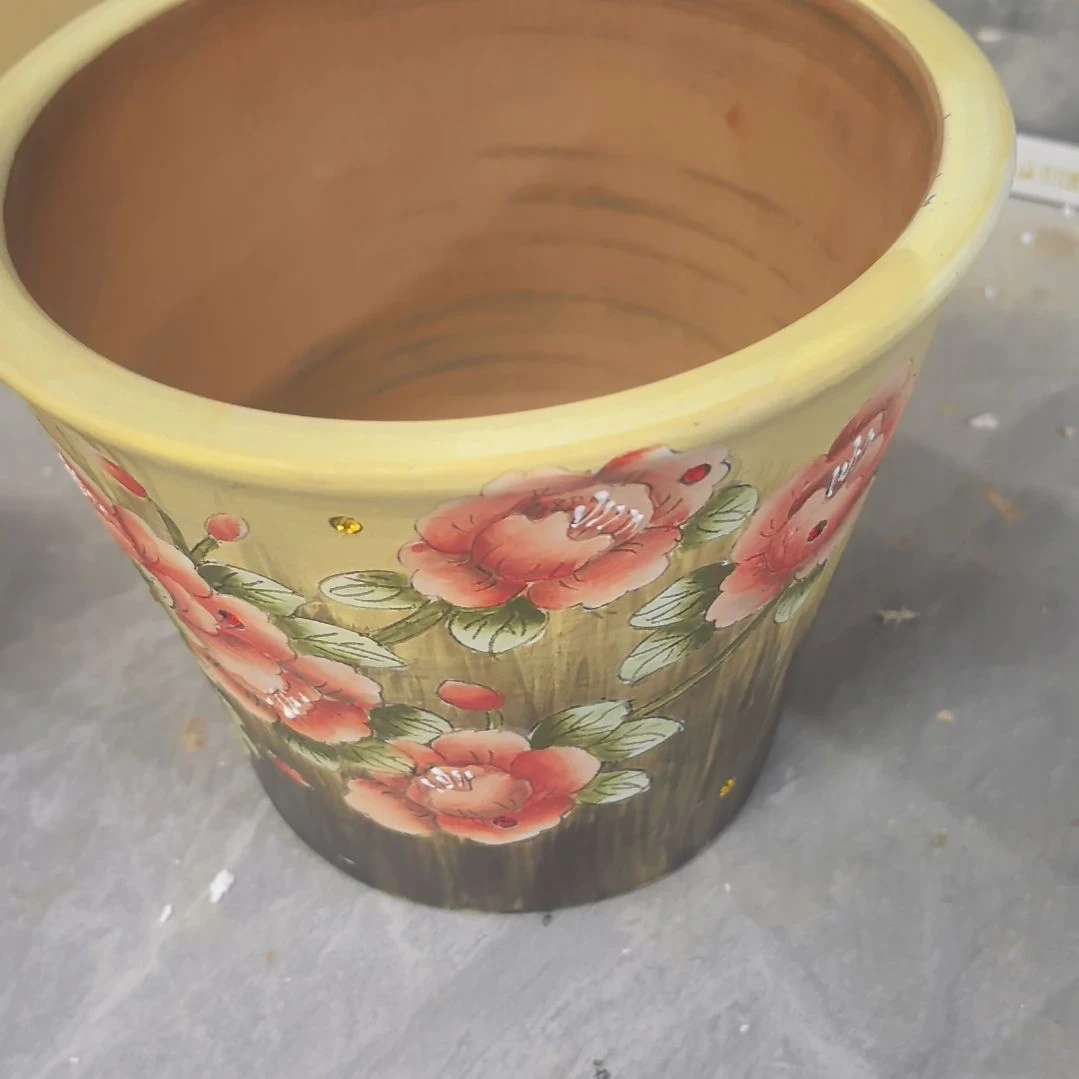 红泥花盆景德镇花盆