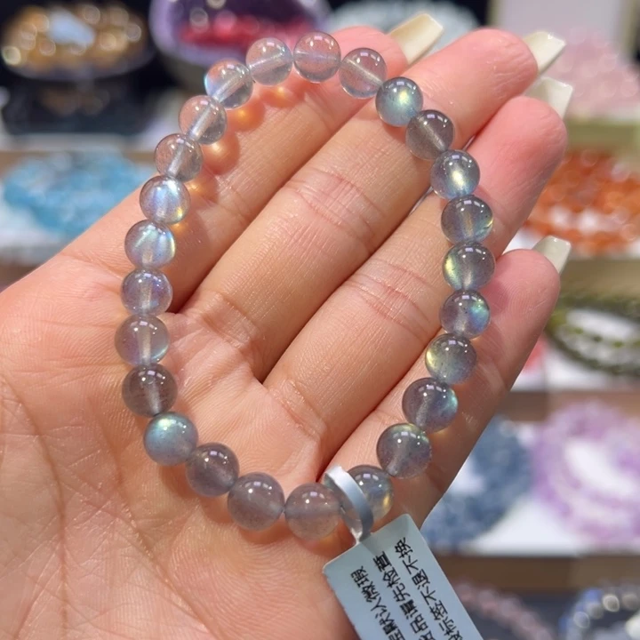 手串未镶嵌长石天花板灯泡灰月光7.5mm