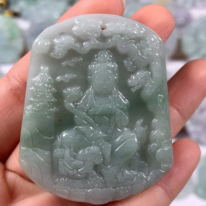 颈饰未镶嵌翡翠文殊菩萨福利