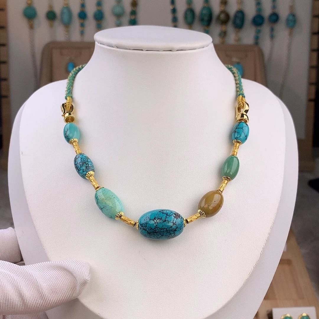 绿松石未镶嵌项链