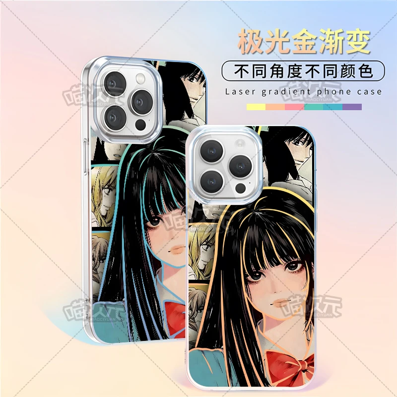 黑沼爽子适用苹果华为vivo一加iPhone小米红米一加极光金手机壳