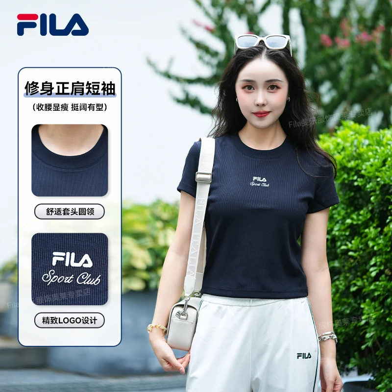 Fila/斐乐【凸显曲线】短袖T恤女夏日经典穿搭新款上衣F11W539103F