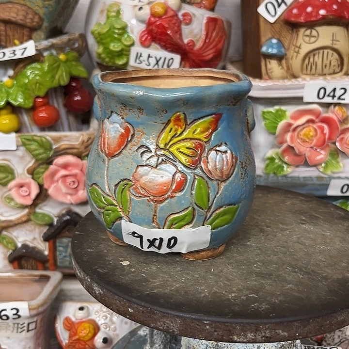 粗陶材质多肉花盆