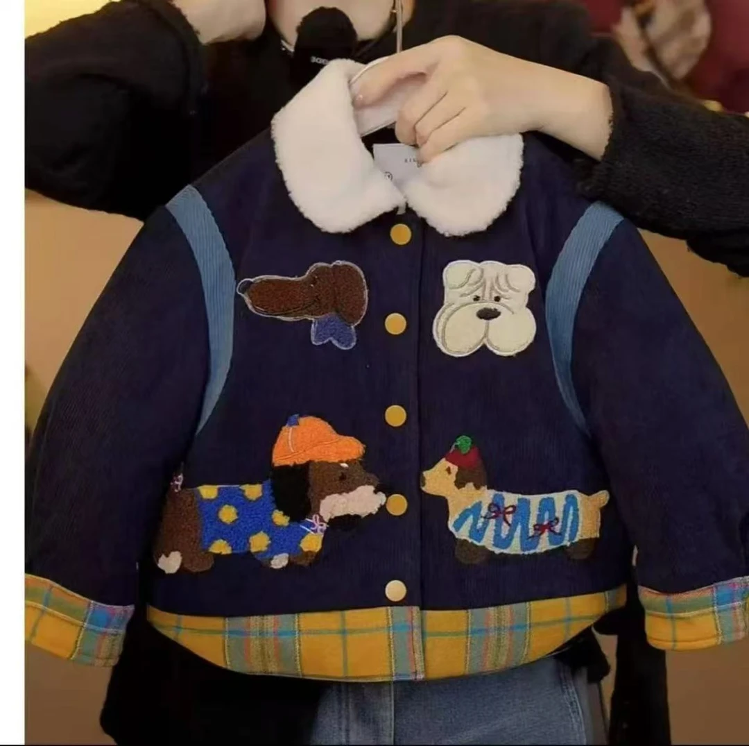 男童外套冬季洋气加绒棉衣加厚儿童棉服保暖外套宝宝男小童冬款潮