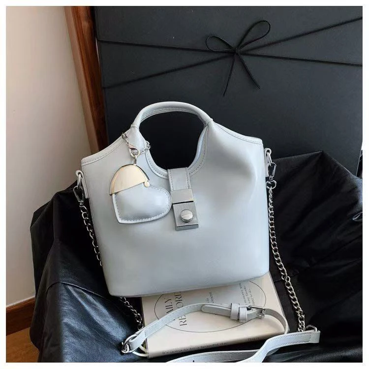 新款轻奢百搭高级感气质时尚斜挎女士包3013灰蓝色