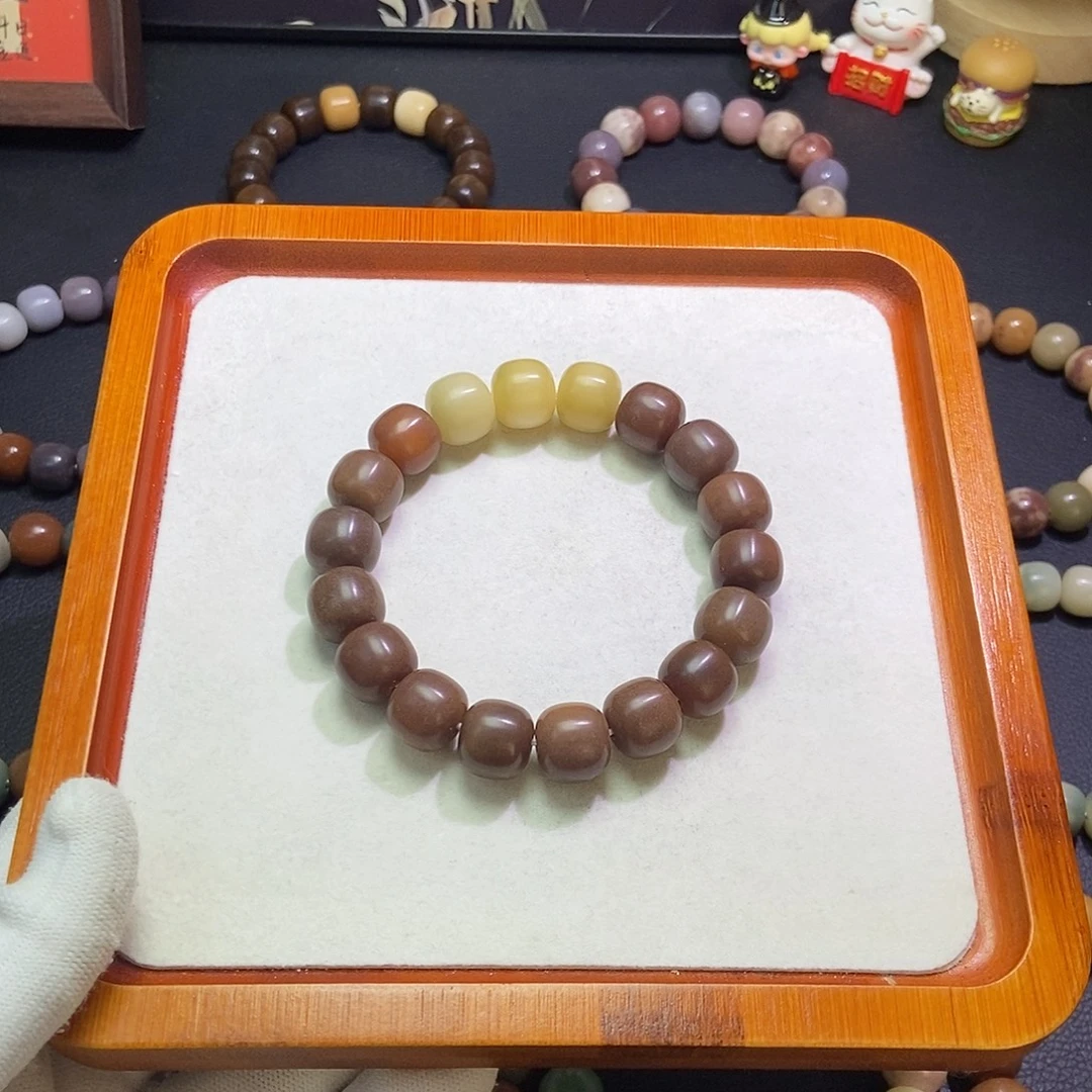 菩提根/象牙果手串卡14干磨瑕疵515