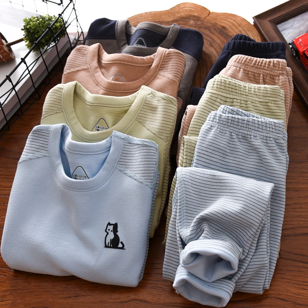 男童秋衣秋裤套装秋冬款2025男孩超软10A抗菌中大儿童装保暖内衣