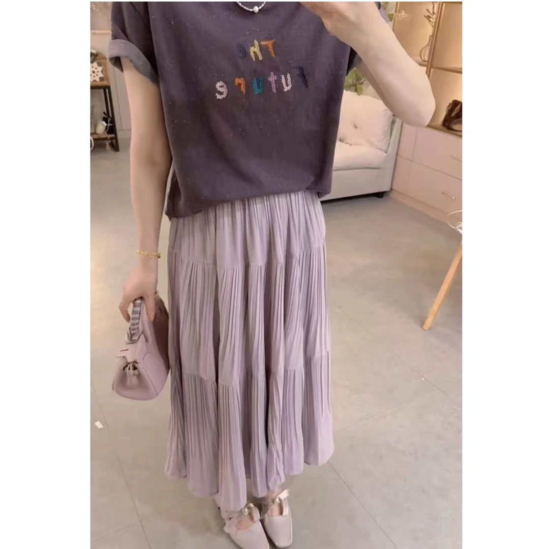 『紫香芋H』时尚气质百搭时尚半身裙8019