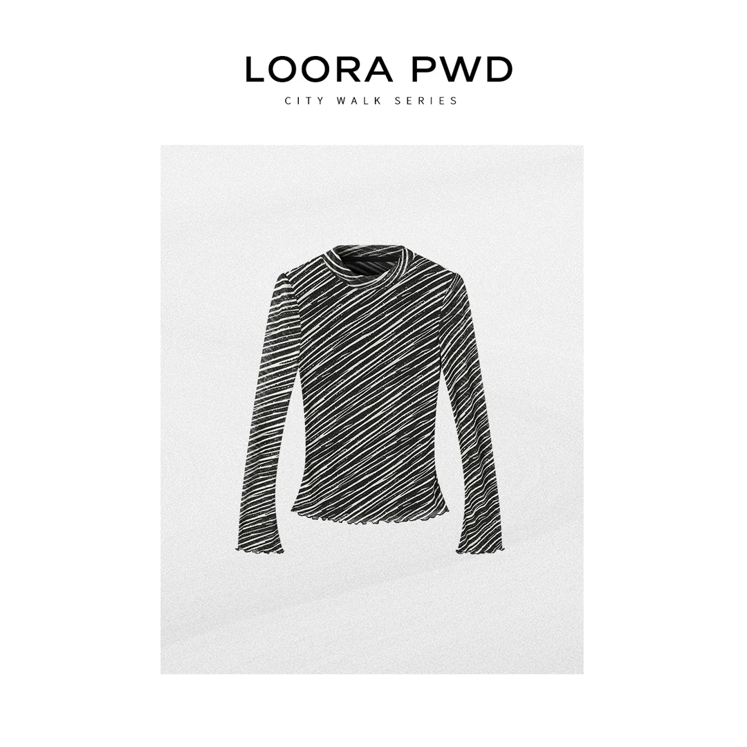 LOORAPWD/罗拉密码法式修身打底衫25CJDA0244N
