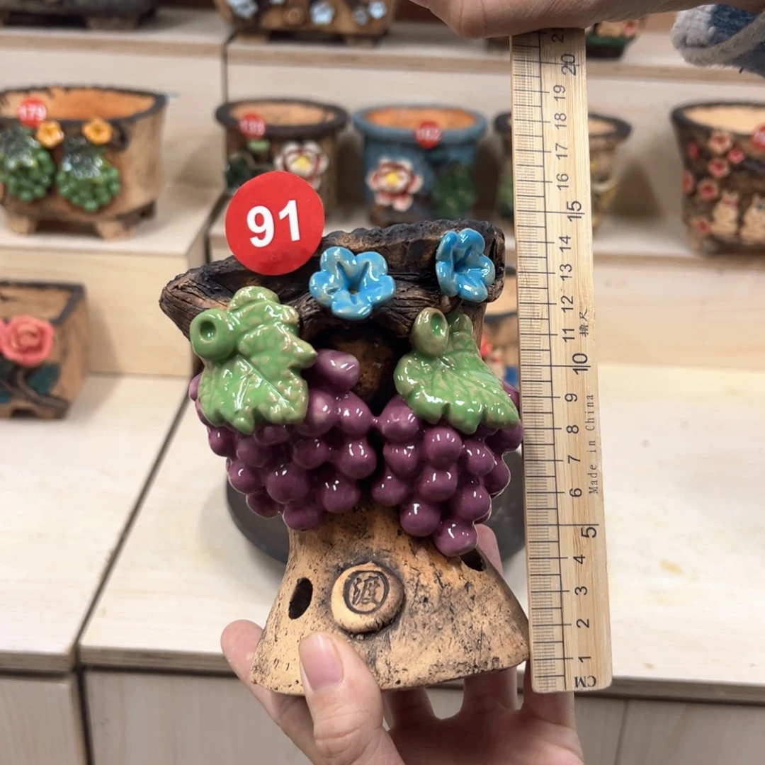 紫砂花盆91号内口9外高13