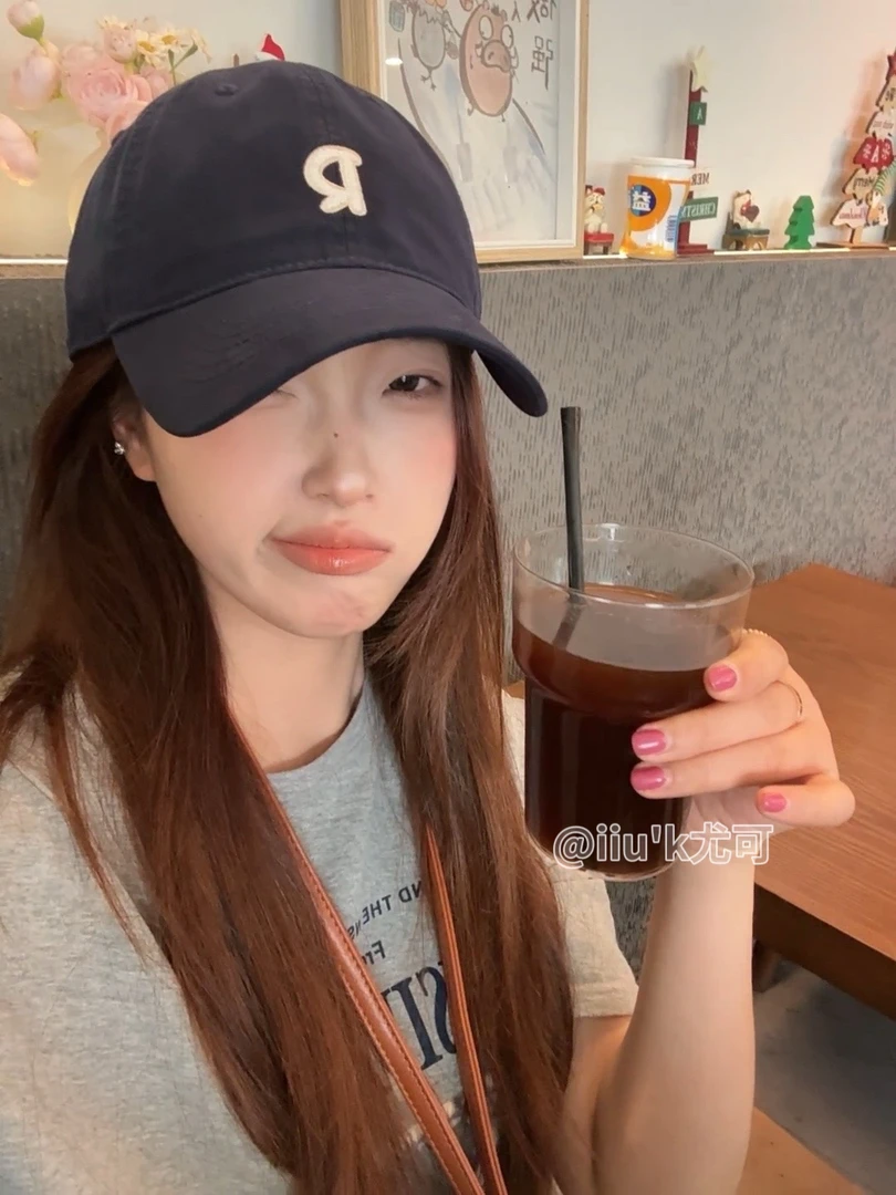 iiu'k素颜天菜深顶加大鸭舌帽百搭显脸小新款韩系刺绣减龄遮阳女