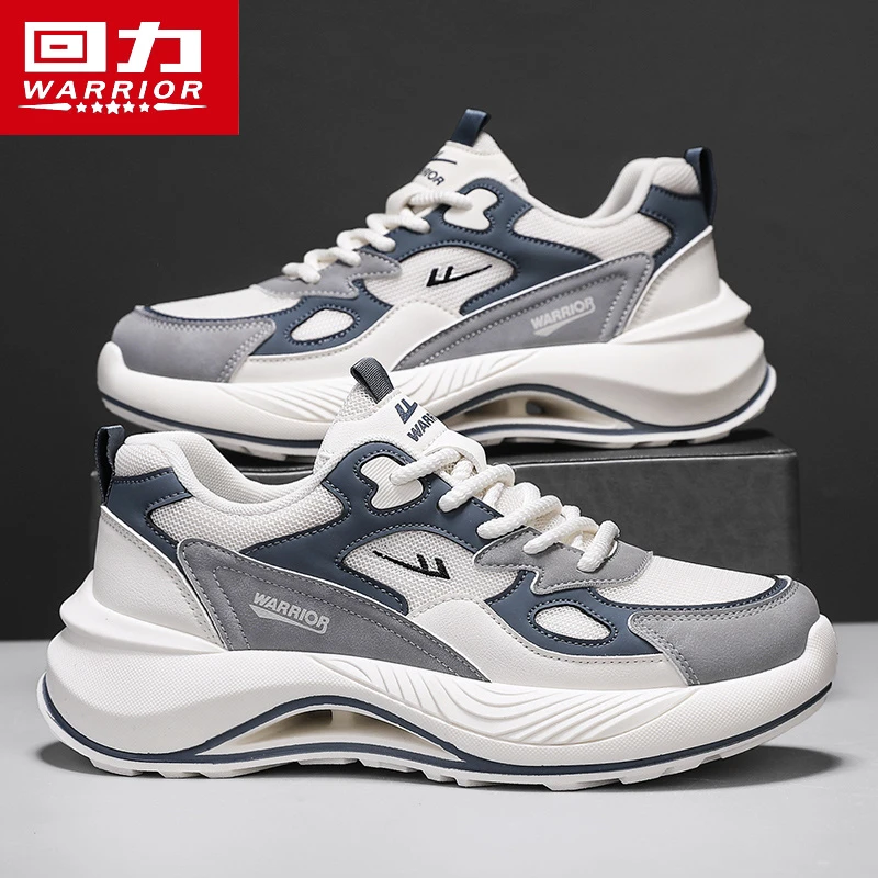 回力网面男鞋2025夏季新款运动休闲鞋潮流百搭休闲时尚厚底老爹鞋