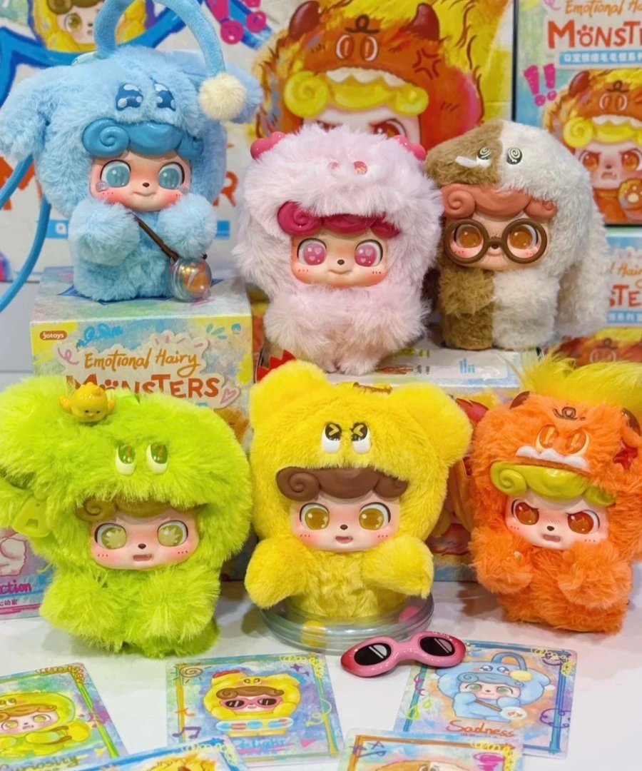 Jotoys/Q宝情绪毛毛怪系列潮玩盲盒摆件挂件送女生礼物
