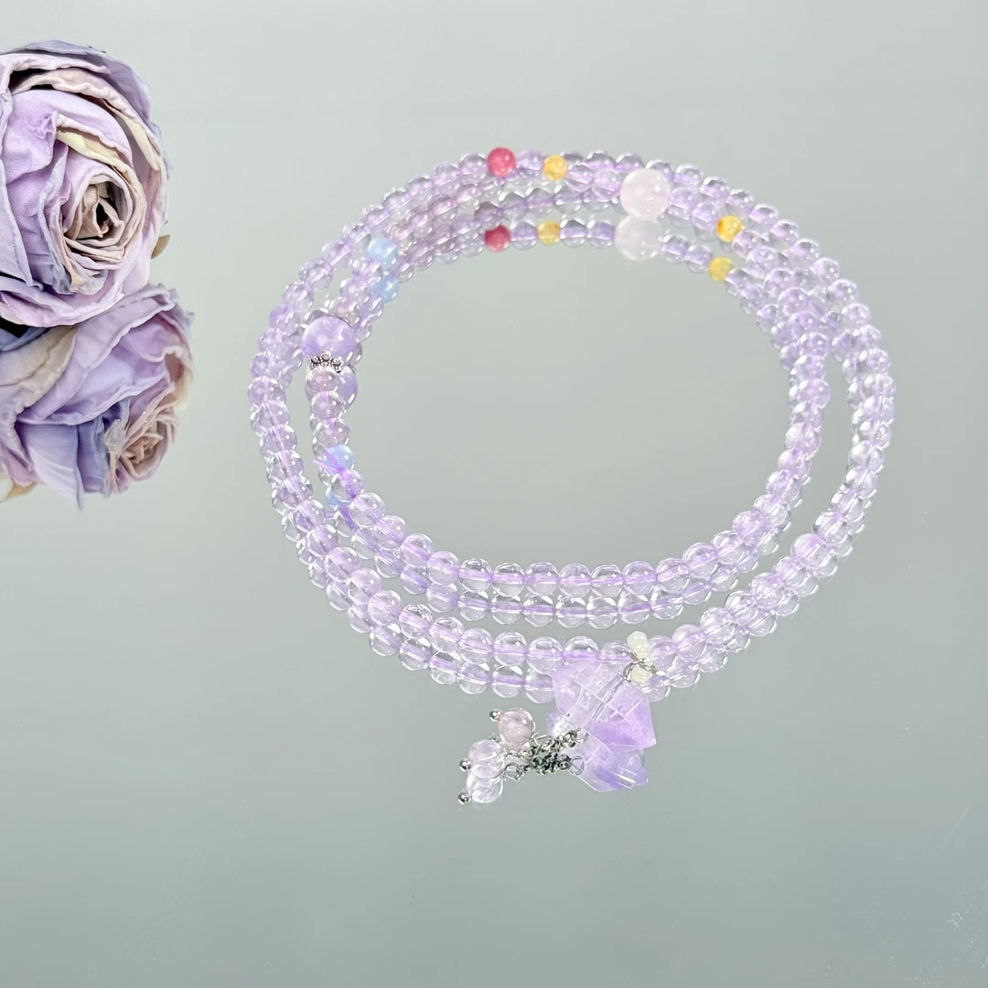 【普罗旺斯】紫水晶5mm多圈手串面小仙多样性发其一Z