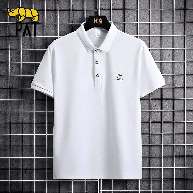 PAT平安犀牛官方冰感透气短袖t恤男士夏季2025潮流百搭体恤polo衫