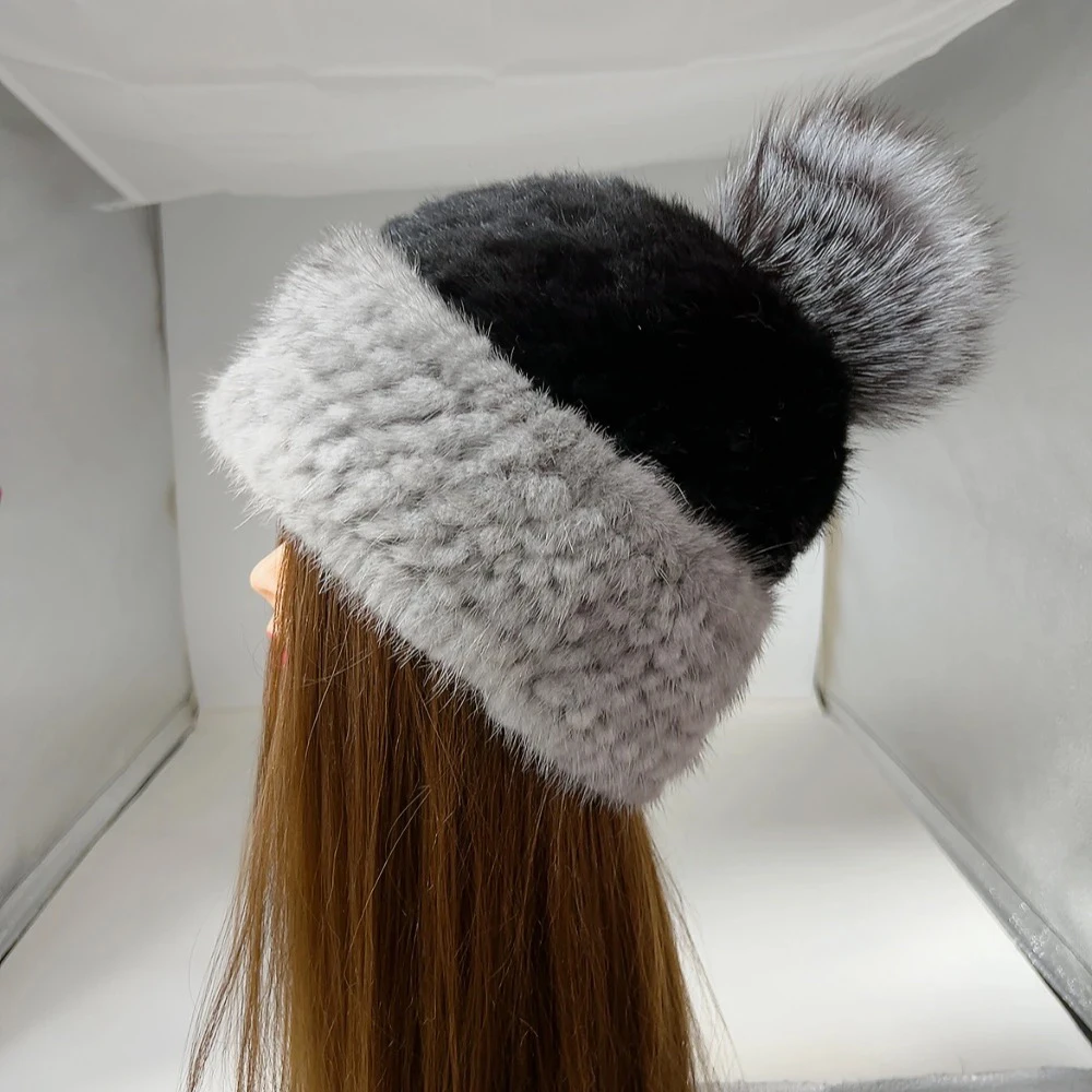 02561 水貂毛帽子 厚实保暖 头围56-58cm左右
