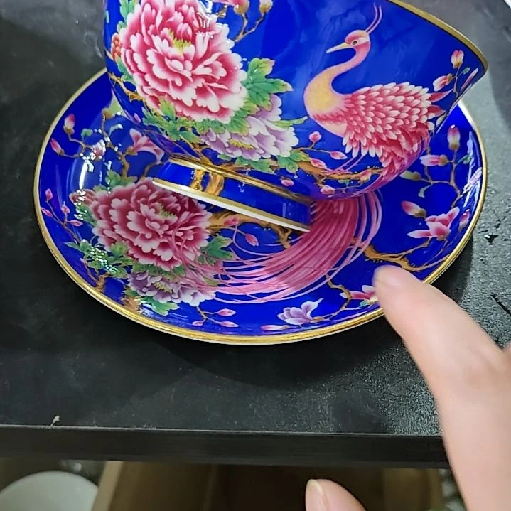 善***緣瓷片微瑕珐琅彩4.5寸一个6寸骨碟一个6666