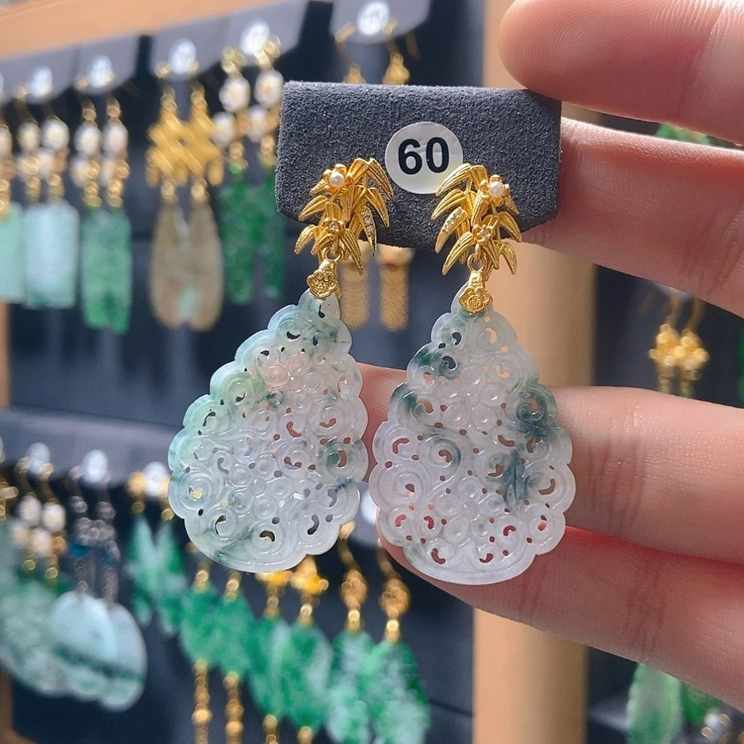 翡翠未镶嵌耳饰翡翠