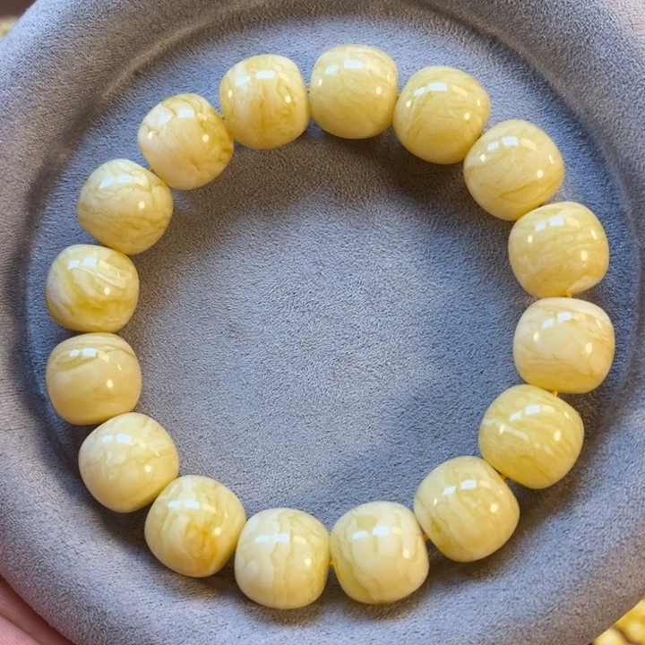 未镶嵌蜜蜡手串纯天然俄料同料白蜡金纹高桩虎皮千层