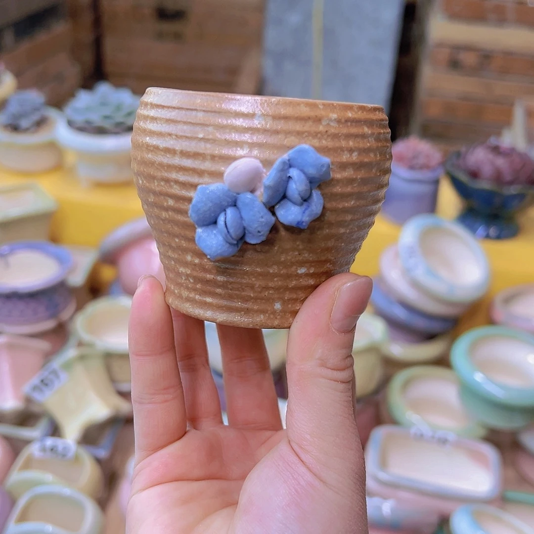 红陶陶瓷花盆当场满12包邮