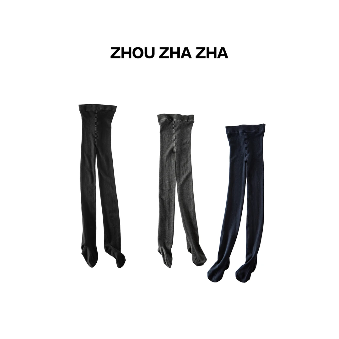 【周炸炸】直角立体微压坑条连裤袜亲肤打底裤#250781