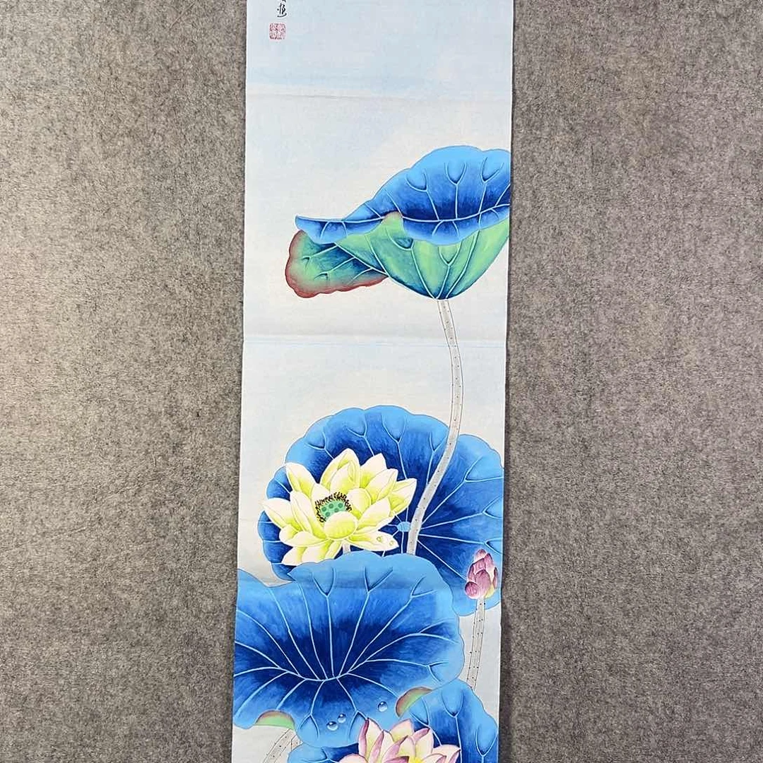 国画472 牡丹之花之叶的颜色和