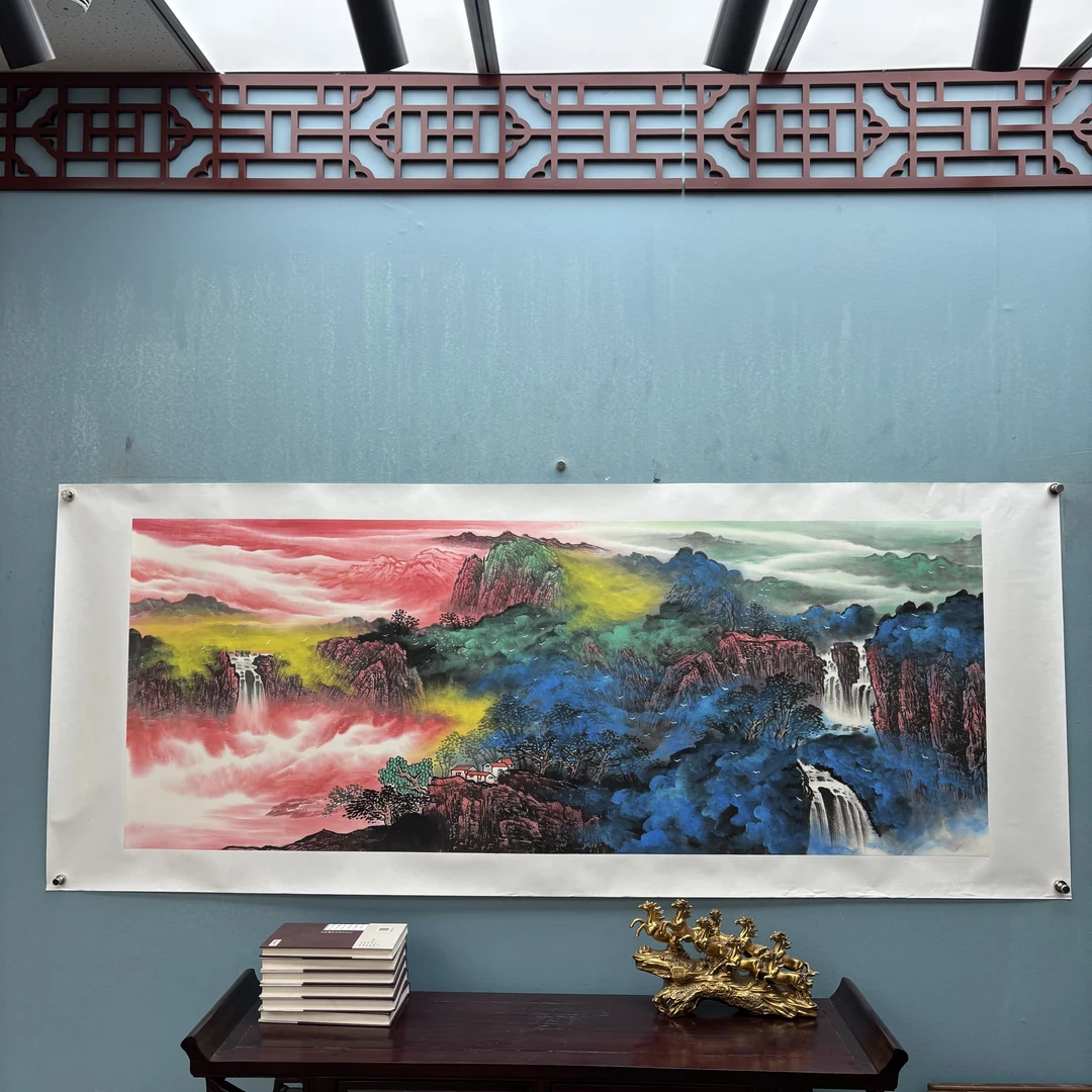 杨金升《山水》小六尺宣纸 200*80cm-睿云轩