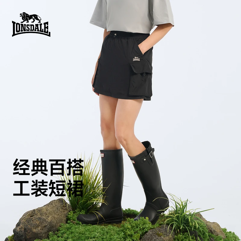 龙狮戴尔夏季户外山系露营A字短裙休闲工装百搭显瘦半身裙女