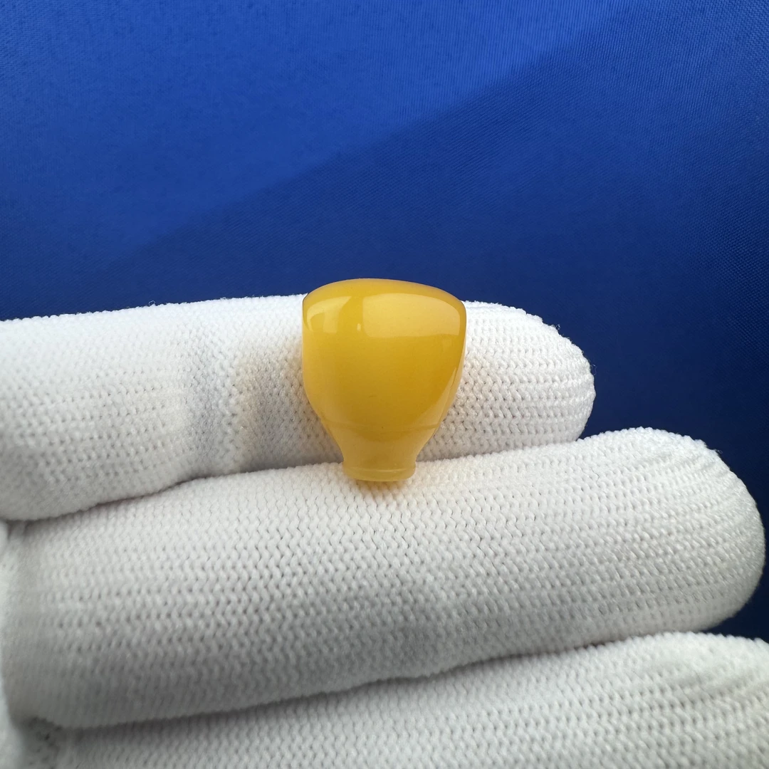 Z2552 天然矿源蜜蜡 三通 14.6mm支持鉴定假一罚四