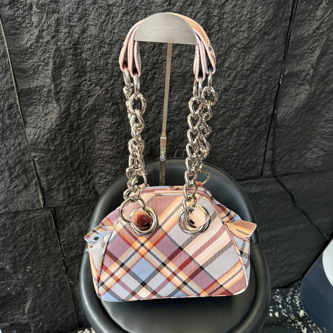 土星新款夏季保龄球格纹酷炫小众高级感百搭