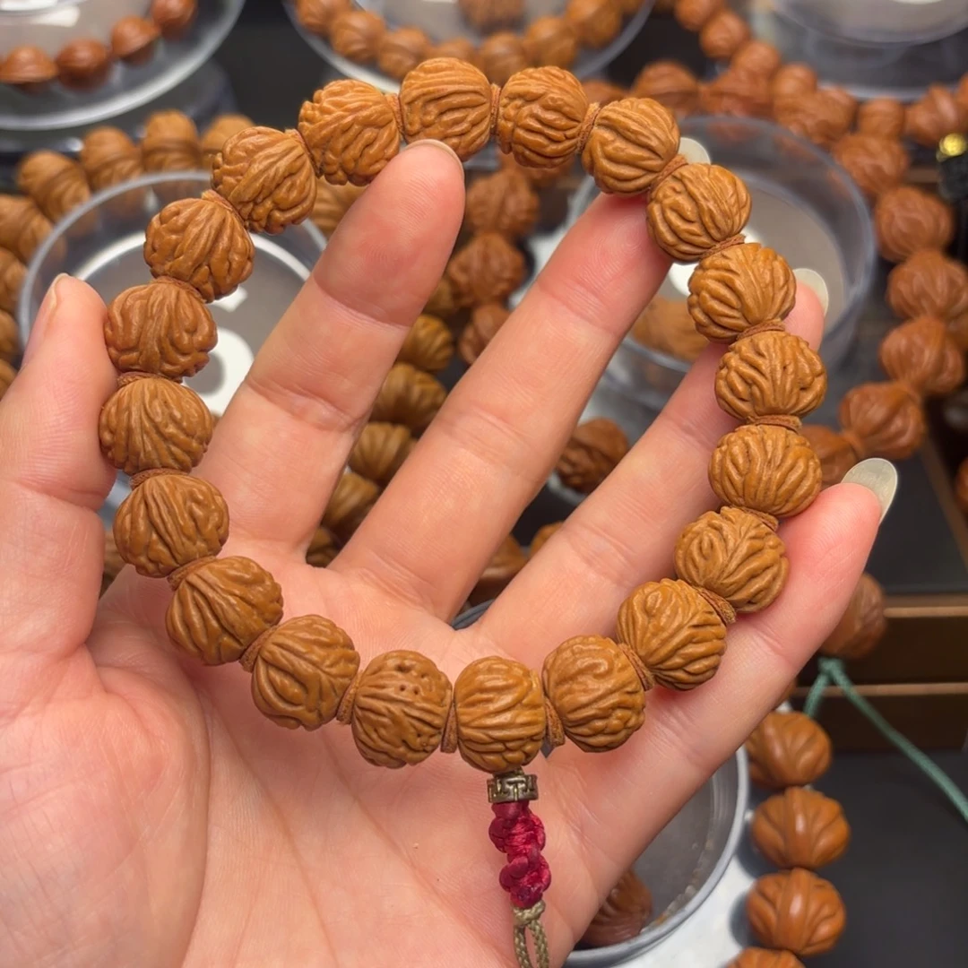 吊坠桃核野生红莲14尺寸