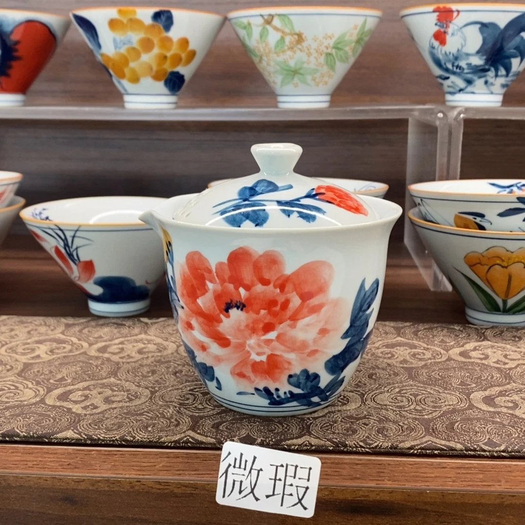 釉下彩老陶泥手工绘制