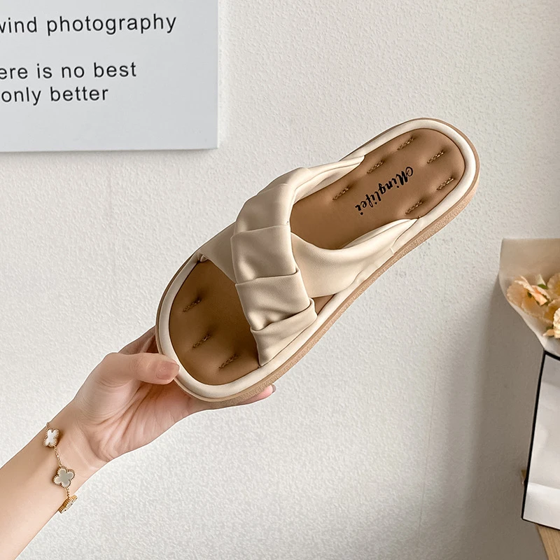 厚底拖鞋女夏季外穿2025年新款休闲外出沙滩舒适大码41-43凉拖鞋