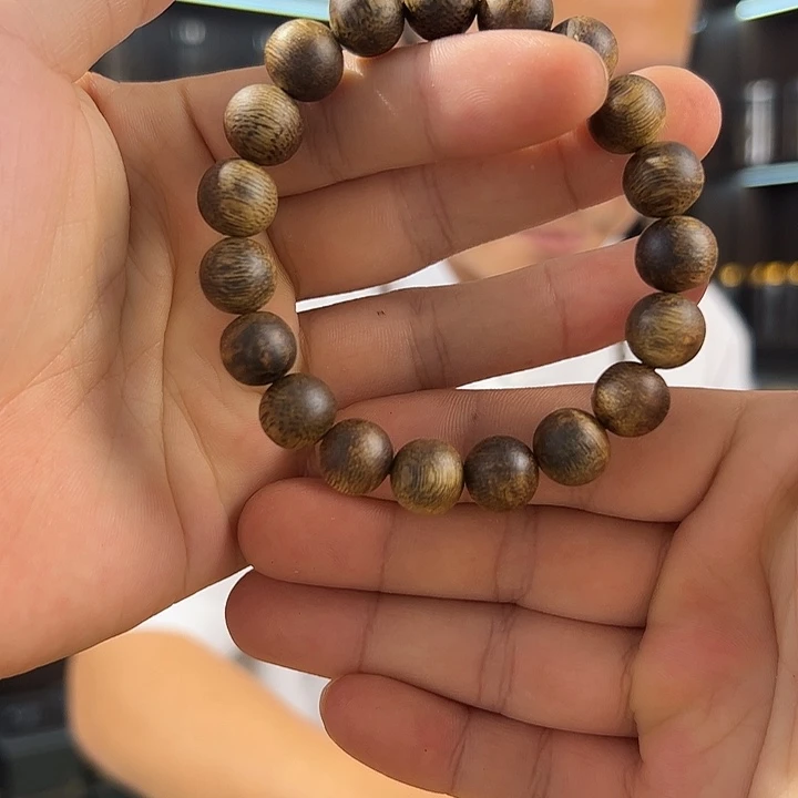 手串沉香11mm单圈白棋原母树多样性发一条