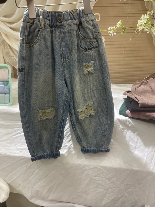 E架。92355 百搭牛仔裤男童儿童休闲韩版洋气