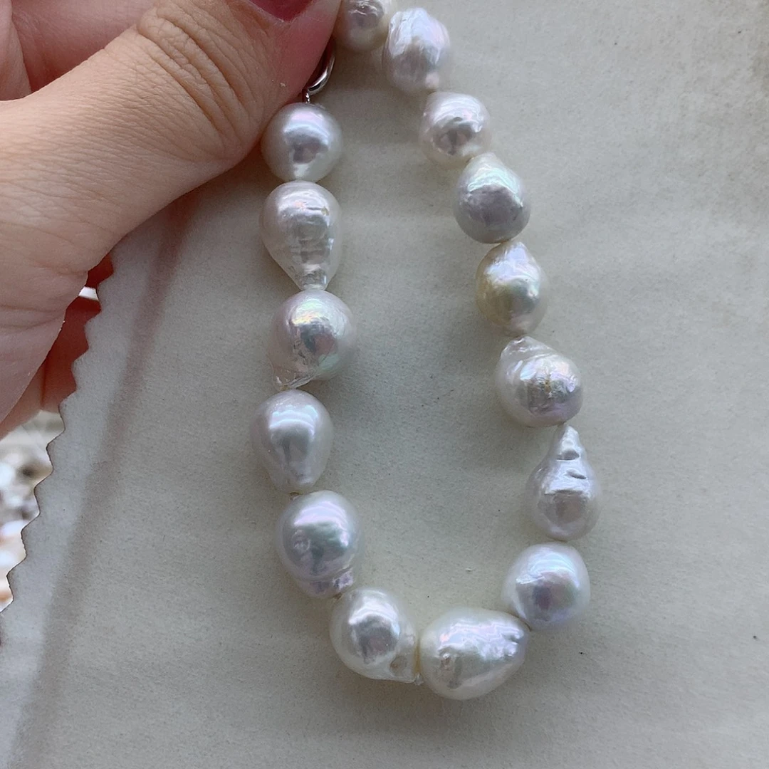 银S925镶嵌手绳淡水珍珠