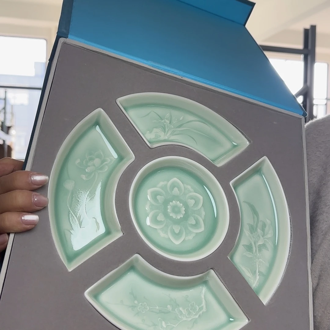 龙泉云间青瓷小米茶器